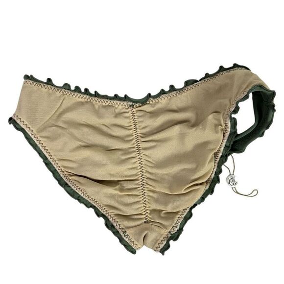 Luli Fama Cosita Buena XS Bikini Olive Cheeky Bottom Triangle Top - Picture 6 of 14